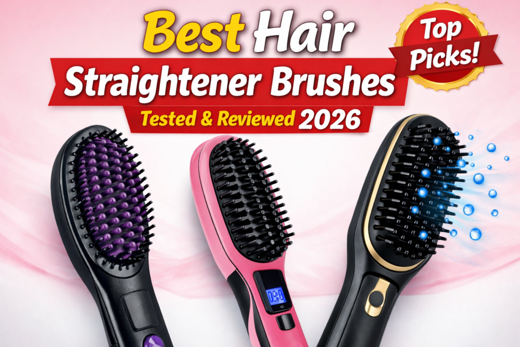 Best Hair Straightener Brushes 2026 – Top Picks Reviewed with 3 popular hair straightener brushes