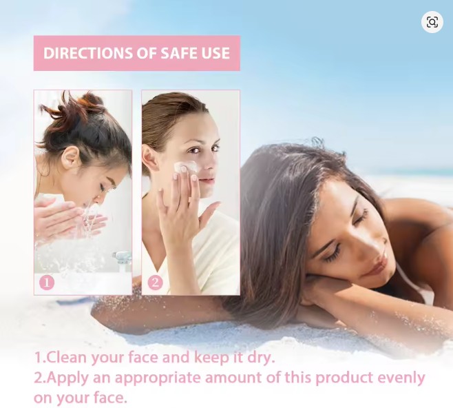 SPF 50+ sunscreen body face cream