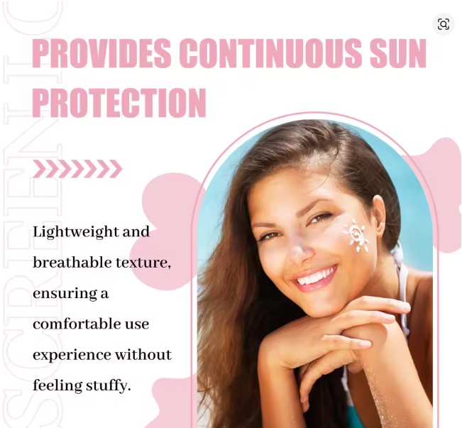 SPF 50+ sunscreen cream